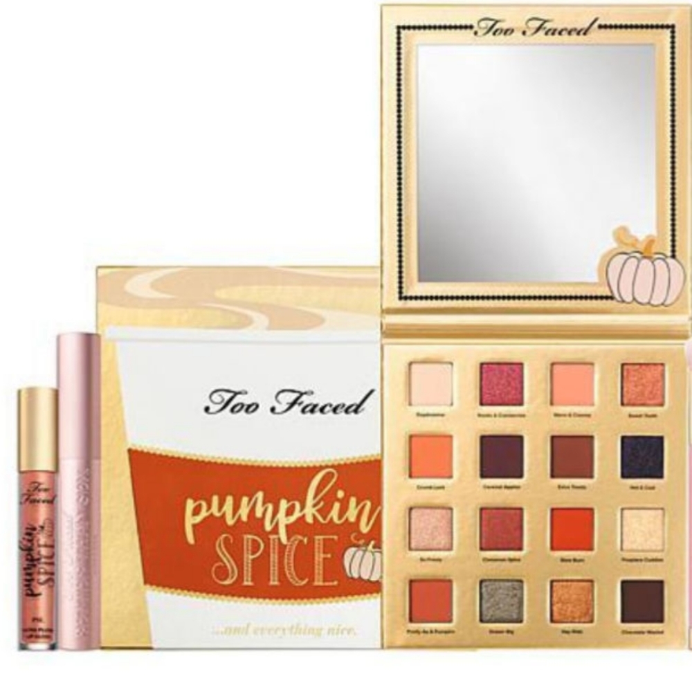 Too Faced Pumpkin spice set full size Better than sex mascara and lip injection